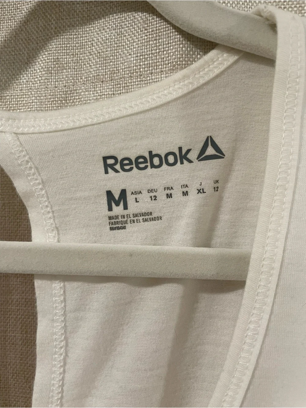 Reebok White Racerback Keyhole Tank - Picture 3 of 3